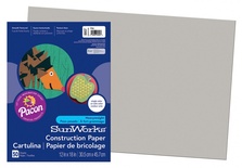 SunWorks® Construction Paper, 12" x 18", Gray