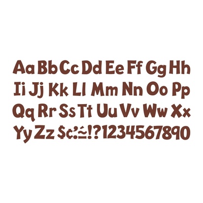 Playful Solids 4" Uppercase/Lowercase Ready Letters® Combo Pack, Chocolate