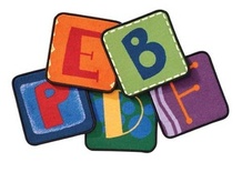 Alphabet Blocks Carpet Squares, Set of 26