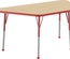 30" x 60" Trapezoid T-Mold Adjustable Activity Table with Standard Ball- Maple Top/Standard Leg