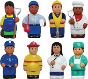 Multicultural Community Helper Figures, Set of 8