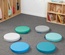SoftScape™ Round Floor Cushions, Contemporary Colors, Set of 6