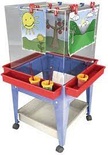 Youth 4 Station Space Saver Easel w/Mega-Tray- 1 ONLY