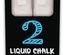 Liquid Chalk Markers, White, 2-pack