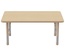 TABLE SALE! 30" x 48" Rectangle Maple Top with Maple Trim, Tan Chunky Adjustable Legs (Adjustable Activity Table)