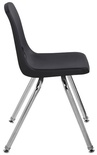 16" Stack Chair, Swivel Glide, Black