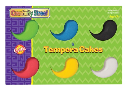 Tempera Cakes, 6 assorted colors