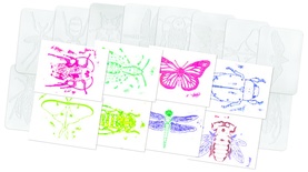 Insects Rubbing Plates, 4 1/2" x 6 1/2", 16 designs