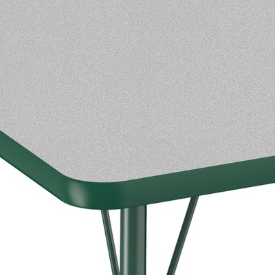 30" x 72" Rectangle T-Mold Adjustable Activity Table with Chunky Leg/Gray Top