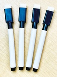 Smart Poly® Black Dry Erase Markers, Set of 4