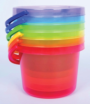 Translucent Color Bucket Set