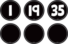 B&W Magnetic Numbers