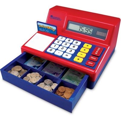 Calculator Cash Register with Canadian Money