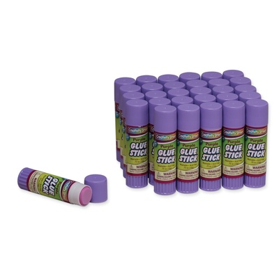 Economy Glue Stick, Purple, .70 oz. Box of 30
