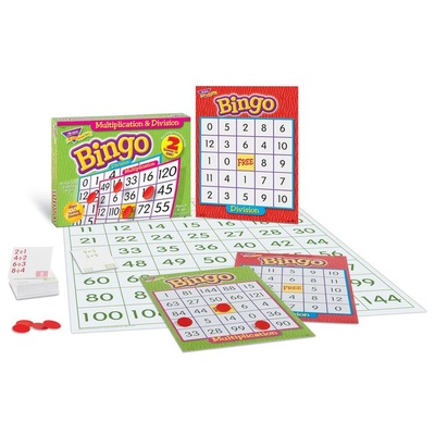 Two-Sided Bingo Game, Multiplication & Division
