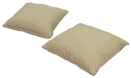 Presidio 24" x 24" Square Indoor/Outdoor Pillow with Piping, 2-Pack - Beige Sand