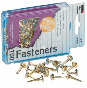 Paper Fasteners, 3/4", Box of 100