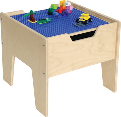 2-N-1 Activity Table with Blue LEGO® Compatible Top - RTA