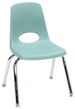 14" Stack Chair, Swivel Glide, Seafoam