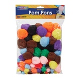 Pom Pons, Assorted Sizes, Bright Hues