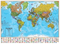 Hemispheres® Laminated Map, World