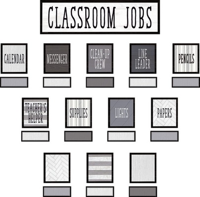 Modern Farmhouse Classroom Jobs Mini Bulletin Board Set