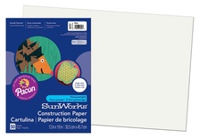 SunWorks® Construction Paper, 12" x 18", White