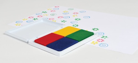Washable 4-in-1 Stamp Pad, Primary Colors