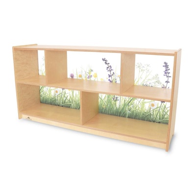 Nature View Acrylic Back Cabinet - 24" Tall