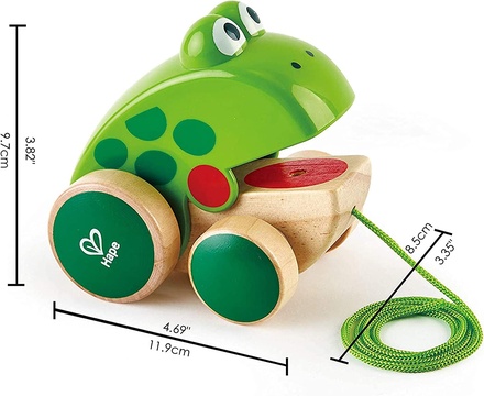 Wooden Frog Pull Along