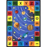 Space Alphabet 5'x6'7'' (loop pile, washable latex back)