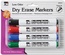 Dry Erase Markers, 4-color set, Chisel Tip