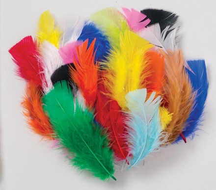 Feathers, Bright Hues, Approx. 325 Pieces