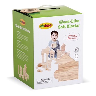 Wood-Like™ Soft Blocks, Set of 80