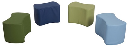 SoftScape™ 12"H Butterfly Seating Set, 4-Piece, Earthtone Colors