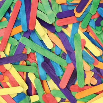 Jumbo Craft Sticks, Bright Hues, 500 pieces