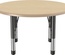 36" Round T-Mold Adjustable Activity Table with Chunky Leg/Maple Top