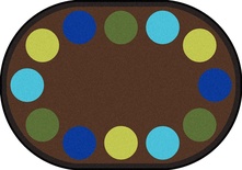 Lots of Dots™ Oval Rug, Earthtone - SALE ITEM ONLY 1 LEFT!