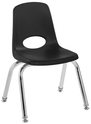 12" Stack Chair (Choose Ball/Swivel Glide & Color)