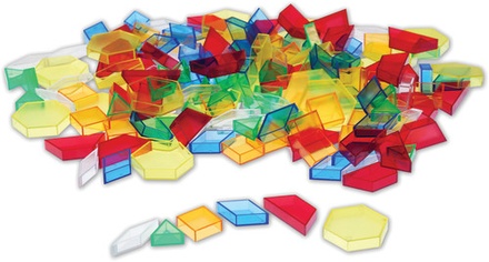 Translucent Hollow Pattern Blocks, Set of 180