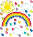Schoolgirl Style™ Hello Sunshine Giant Rainbow Bulletin Board Set