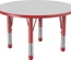 48" Round T-Mold Adjustable Activity Table with Chunky Leg/Gray Top