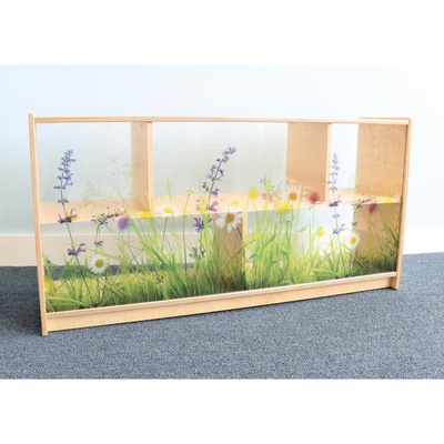 Nature View Acrylic Back Cabinet - 24" Tall