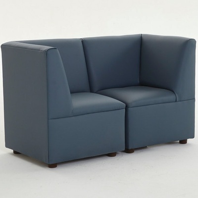 "Just Like Home" Modern Casual Cozy Corner Chair, Enviro-Child Upholstery, Blue
