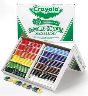 Crayola® Colored Pencil Classpack®, 240 pencils, 12 colors