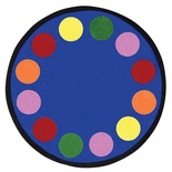 Lots of Dots™ Round Rug, Primary Colors