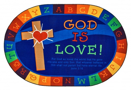 KID$Value PLUS™ God is Love Learning Rug 6''x9''-  Factory Second
